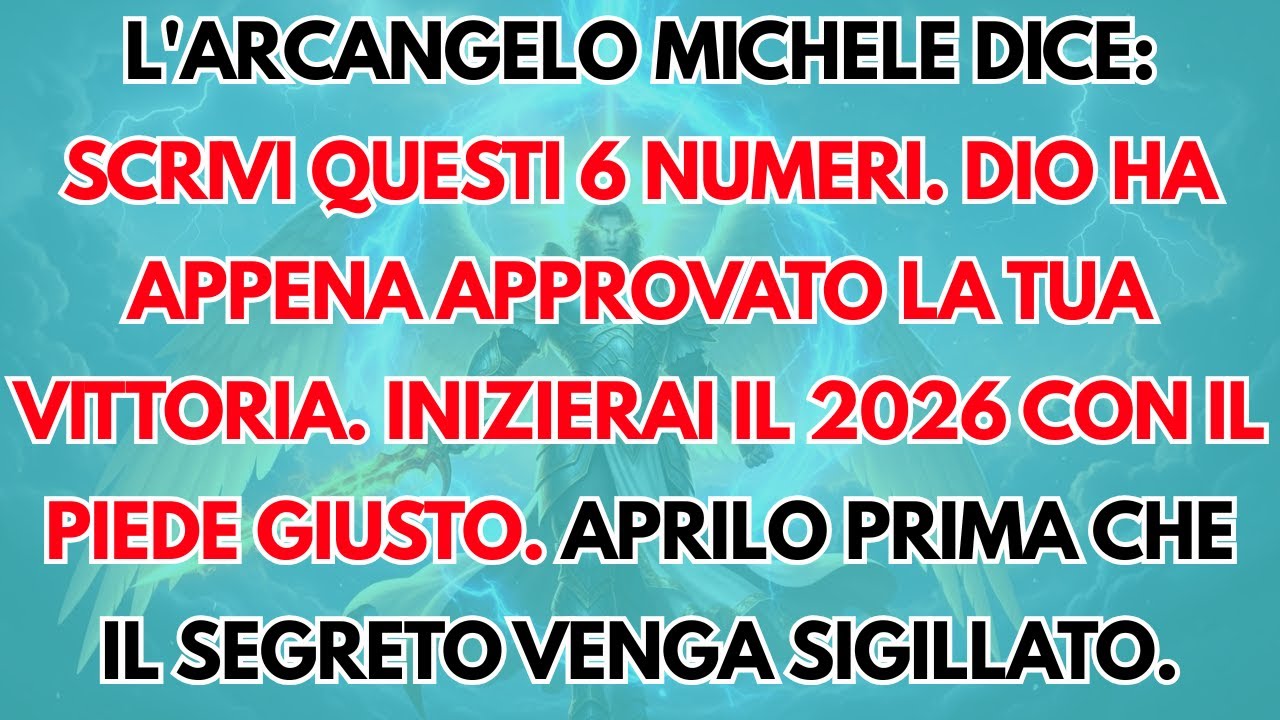 L'Arcangelo Michele dice: Scrivi questi 6 numeri fortunati. Dio ha appena approvato la tua vittoria.