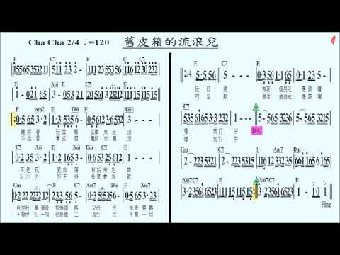 095舊皮箱的流浪兒 Eb(無導音),林峰,伴奏,簡譜卡拉OK(kalaoke)歡迎訂閱+小鈴鐺,按讚...隨時收新消息