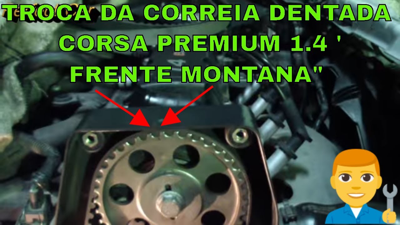Troca da correia dentada do Corsa frente montana