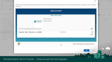 Set up bank integration in Dynamics 365 for Finance & Operations, Business edition
