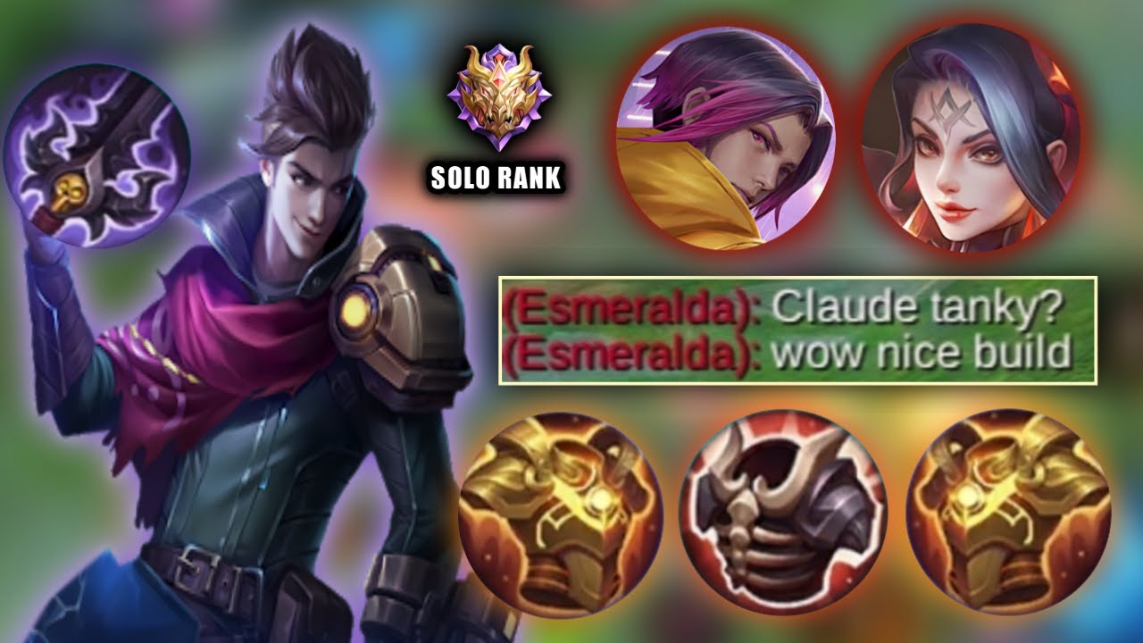 CLAUDE SEMI TANK BUILD? | TOP GLOBAL CLAUDE BEST BUILD & EMBLEM 2021 | MLBB
