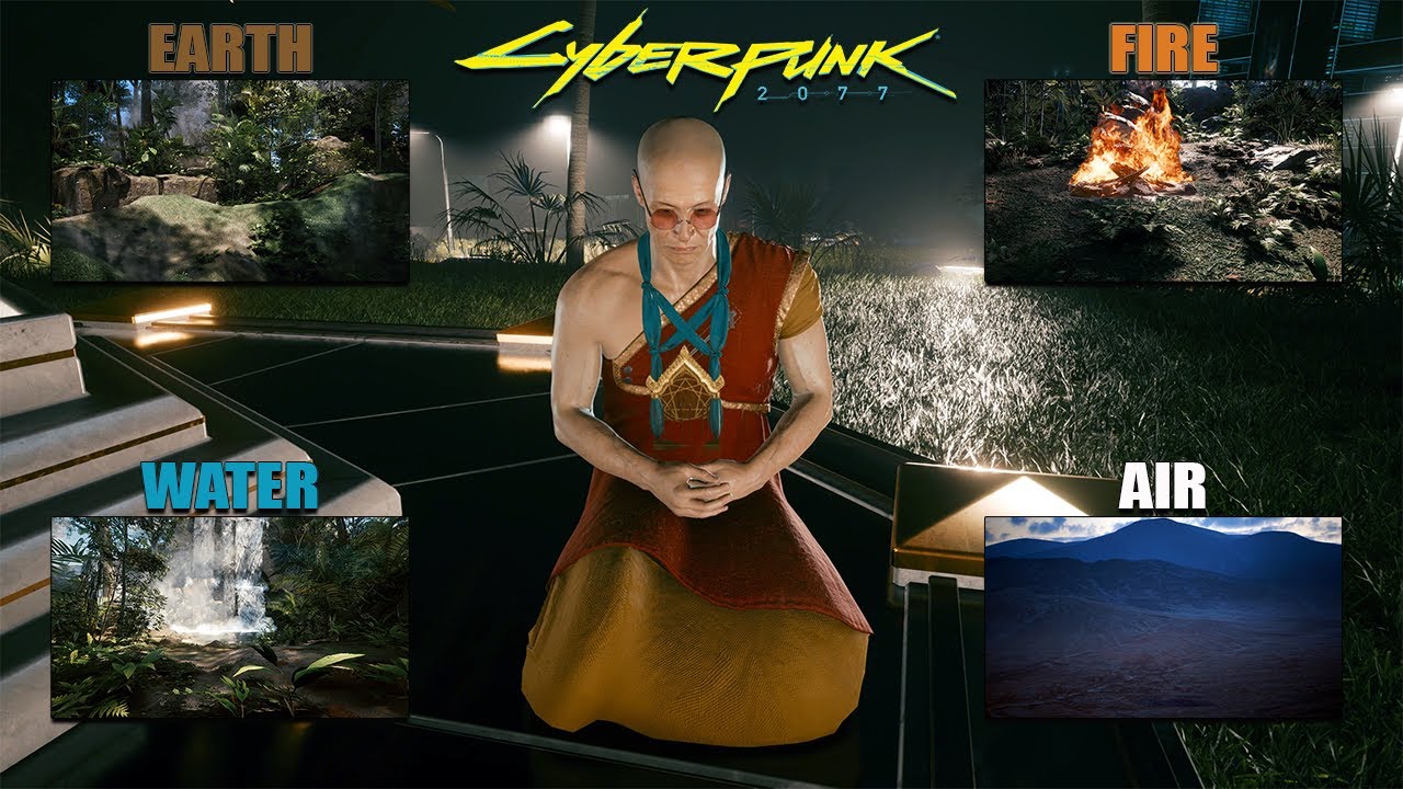 All Zen Master's Locations All Elements Meditation Scenes Cyberpunk