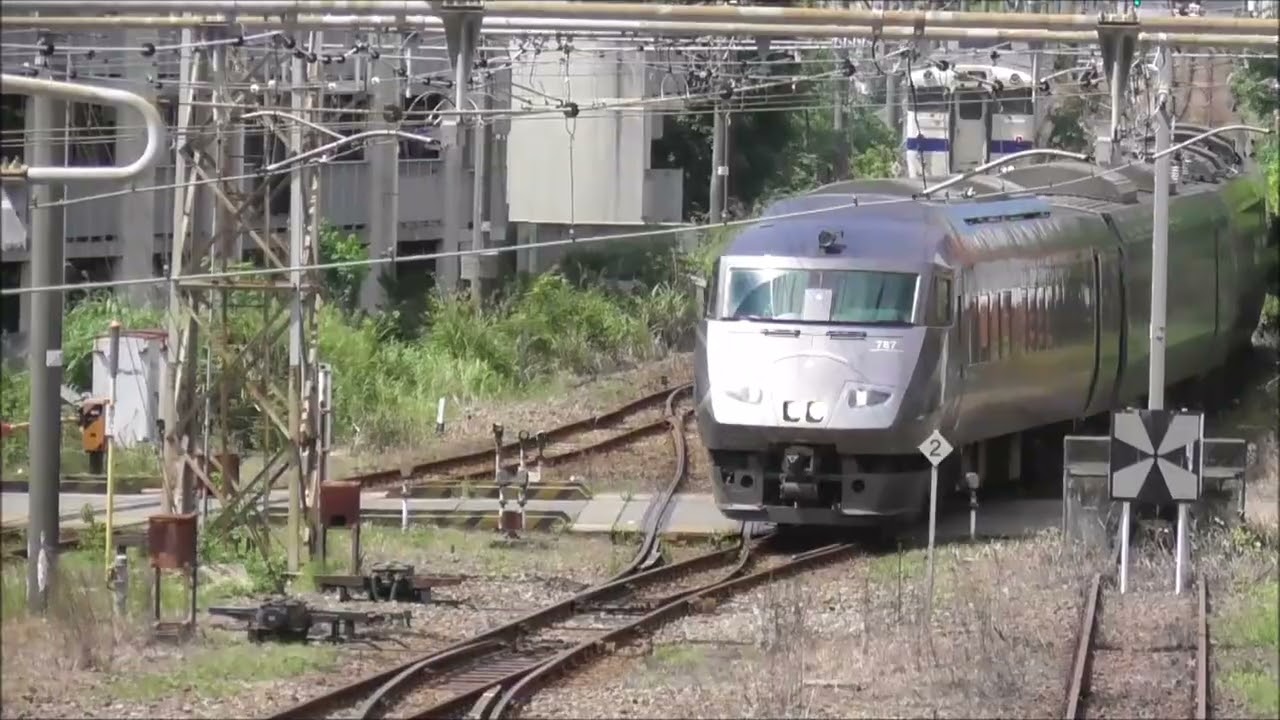 JR九州 キハ47 47 8120+47 9049中央駅～国分駅(6756D) すれ違い787系