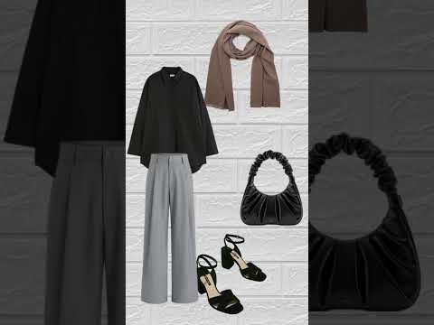 تنسيقات بنطلون رصاصي بدون موسيقى   ملابس تنسيقات