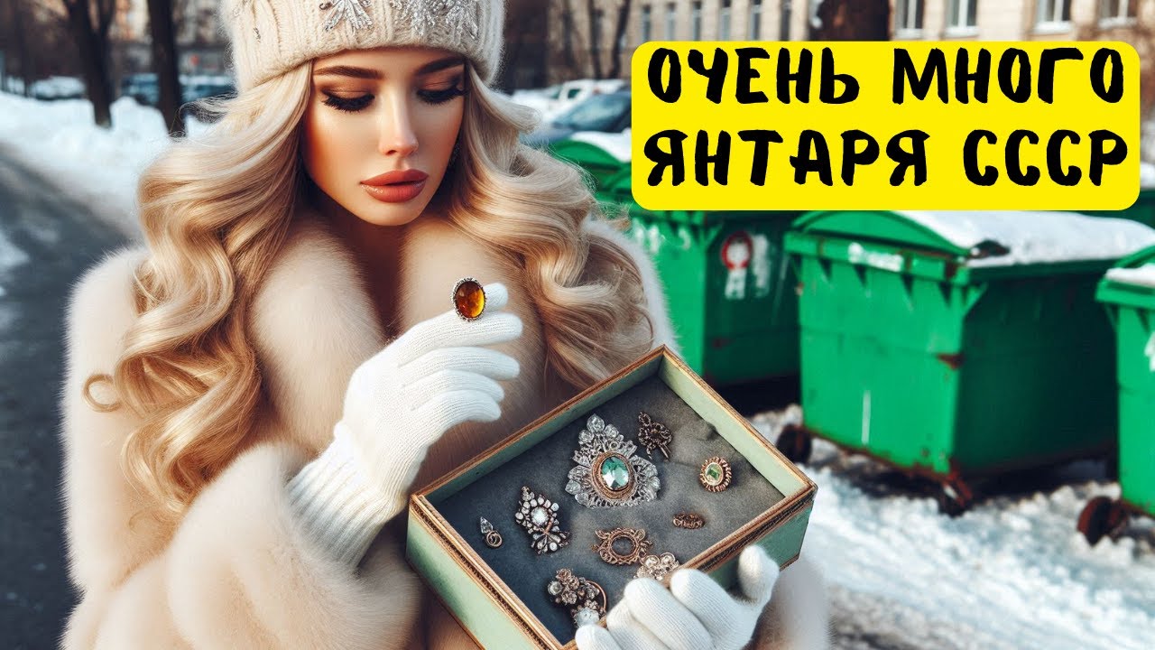 Это УДАЧА! Много МОНЕТ и СОВЕТСКАЯ бижутерия с ЯНТАРЕМ. Принесла два контейнера мусора  домой