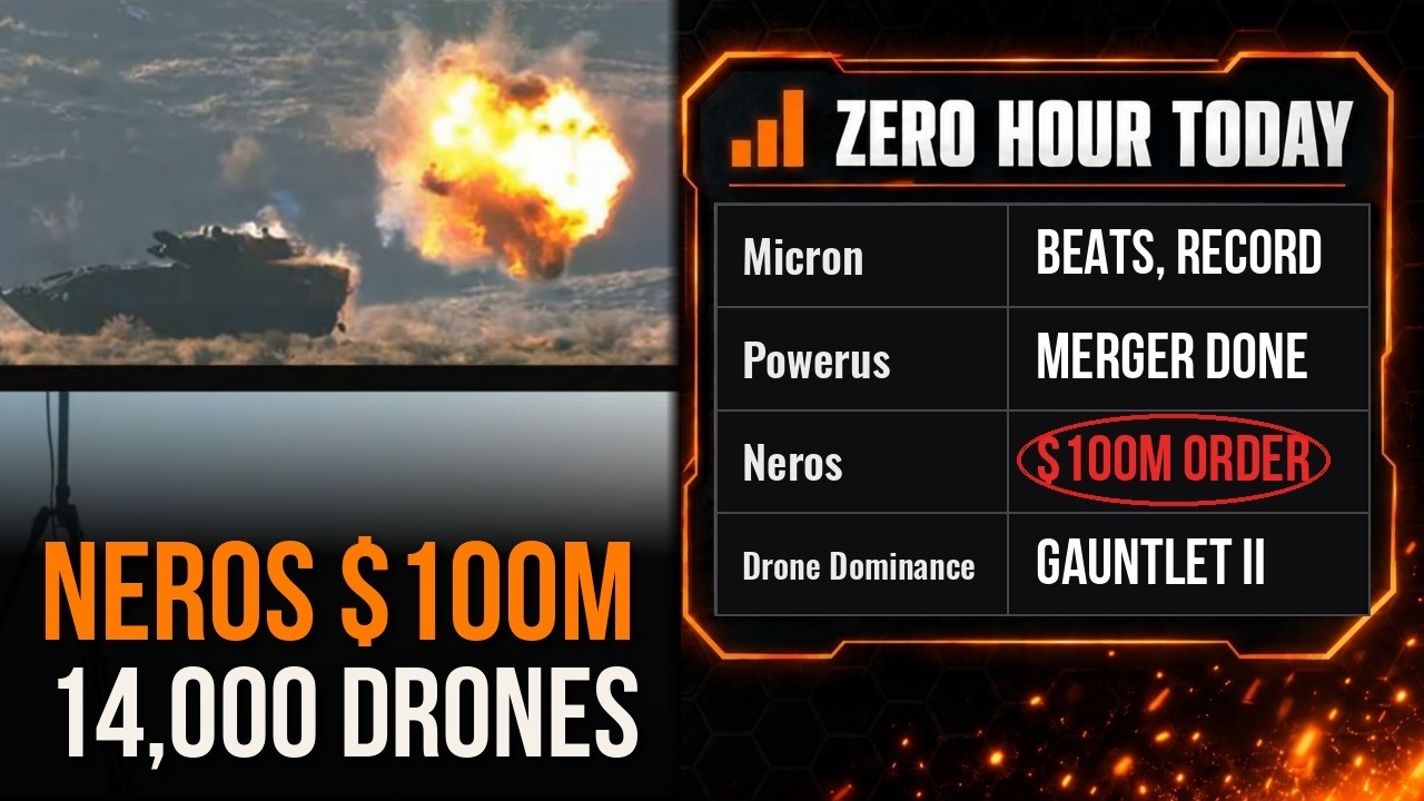 Zero Hour Today | Micron ($MU) Beats, Powerus ($PUSA) Merger Closes, Neros Wins $100M Order