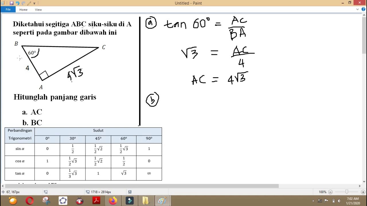 Contoh Soal Perkalian Trigonometri