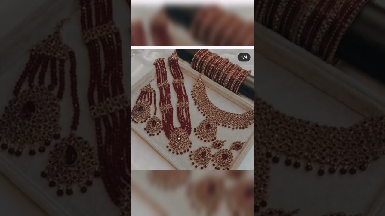 Most trendy beautiful bridal red jewelry