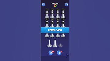 Nut Sort Level 1458 - Color Puzzle Game by Kiwi Fun #games #puzzle #NutSort #NutSortSolution