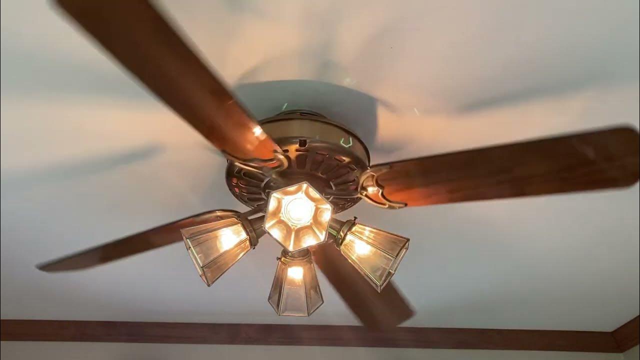 Antique Brass Casablanca Zephyr ceiling fan, IT 1987 YouTube