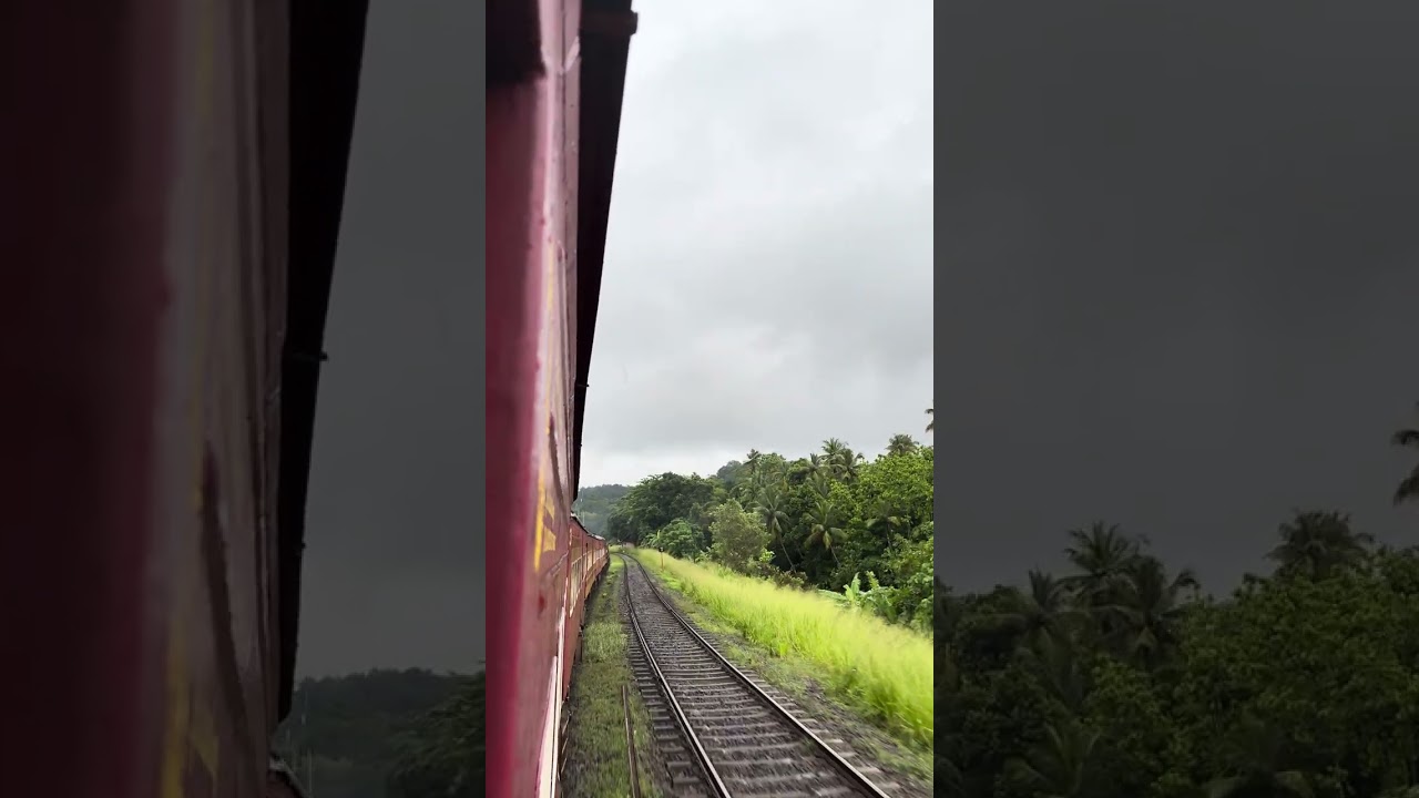 Rainy day🌧️🌧️ Local Train Ride 🚂 Sri Lanaka