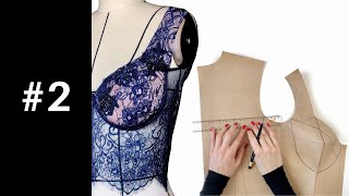 How to make the bustier pattern using basic block, an idea for your inspiration.