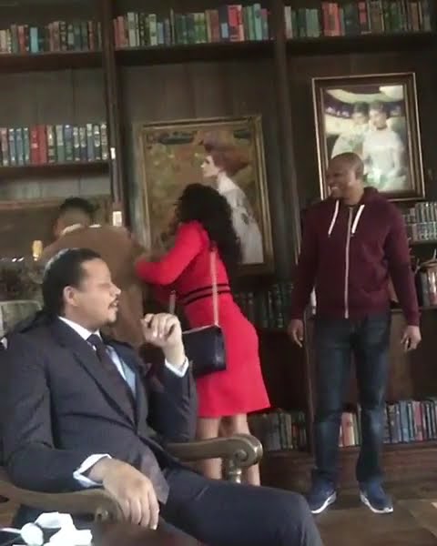 Taraji P Henson teaching Yazz a lesson on set of Empire