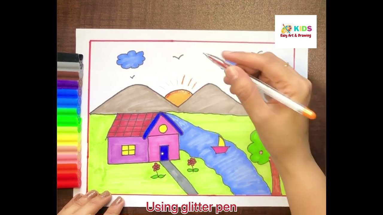 Scenery For Beginners — Step By Step Drawing For Kids — Easy To Learn, by  Sketching Hub