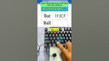 Draw a Bat & Ball Emoji in MS Word with Just a Shortcut #thoicongnghe #keyboard #asmr #tricks