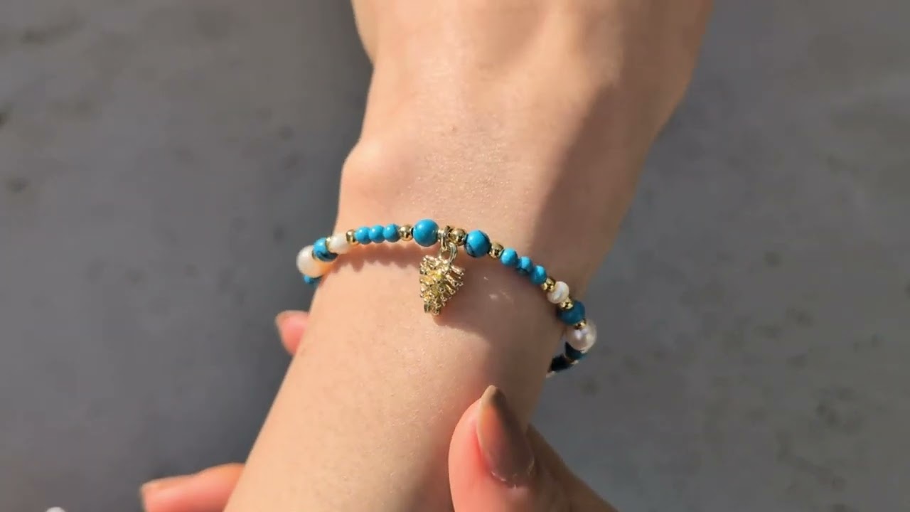 Gemelise ジェメリース 淡水パール×天然石 ブレスレット レディース