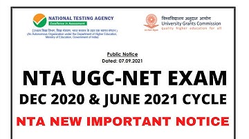 Important Update | UGC-NET December 2020 and June 2021 cycles | Correction window opened