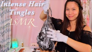 ASMR Intense Japanese Hairdye Manipulation * Gloves * Scrubbing *