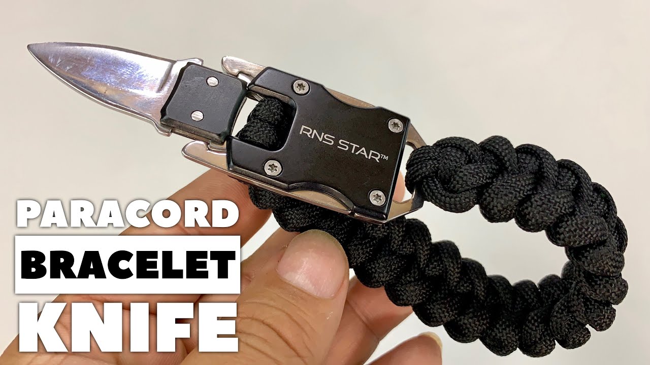 KNIFE in this Paracord Bracelet - YouTube