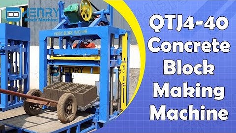 QTJ4-40 concrete block making machine guild video / hollow cement brick molding machine/ manual
