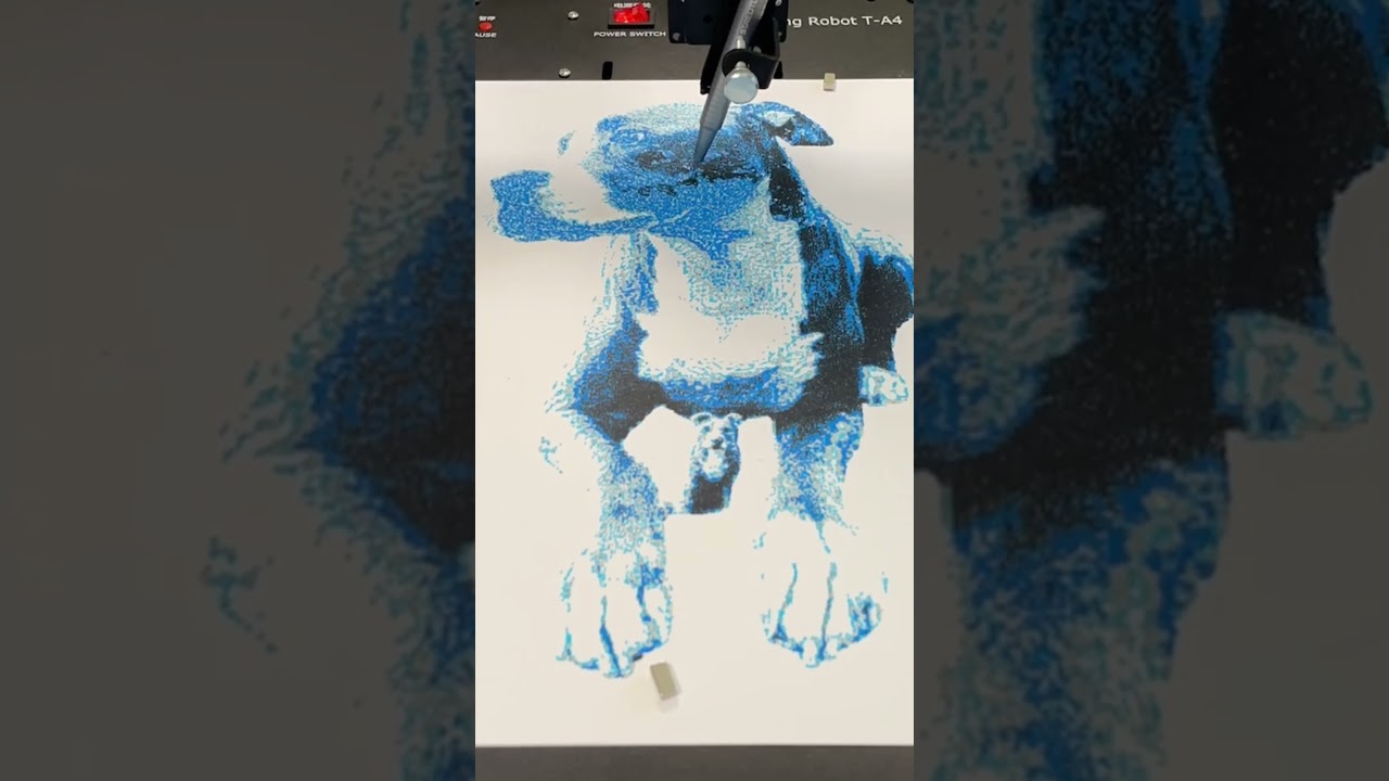 Pen Plotter Dog Portrait 