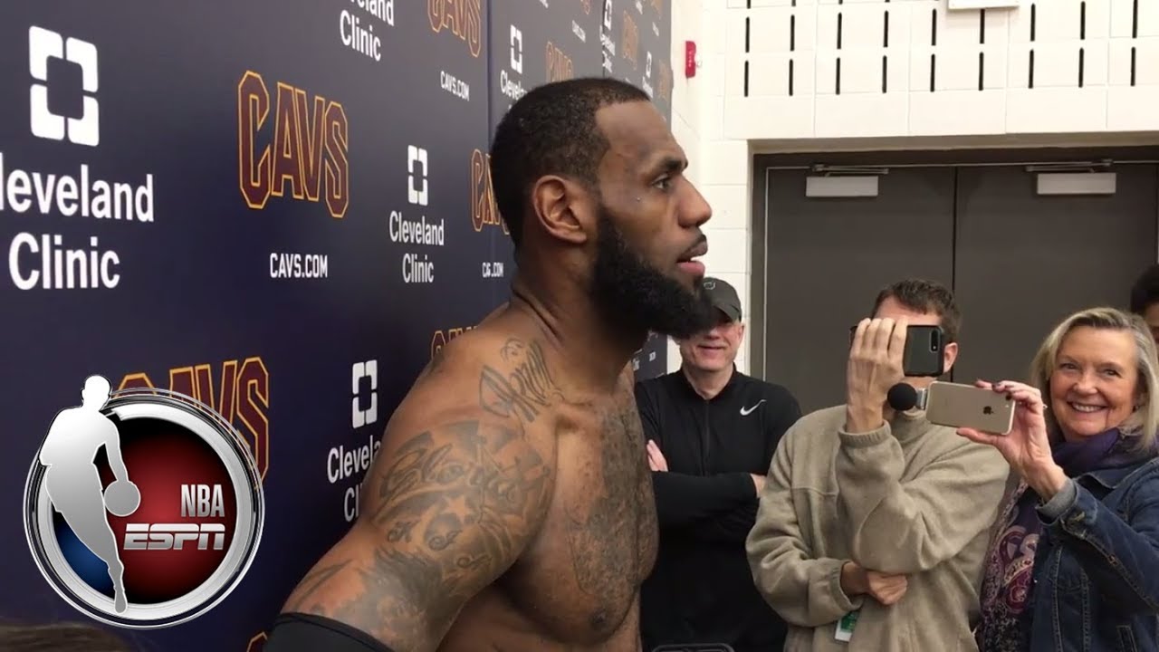 LeBron James of Cleveland Cavaliers wearing No. 6 in practice - ESPN