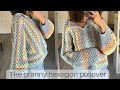 The granny hexagon pullover crochet tutorial