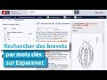 Recherche brevet par mots cls sur espacenet