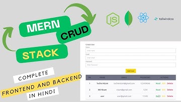 Create  CRUD Application using mernstack in hindi 2023