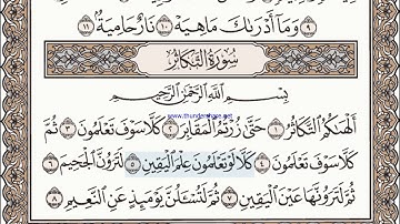 القرآن الكريم   سورة التكاثر   الشيخ ماهر المعيقلي