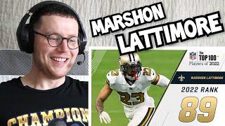 Rugby Player Reacts to MARSHON LATTIMORE (New Orleans Saints, CB) #89 NFL Top 100 Players in 2022