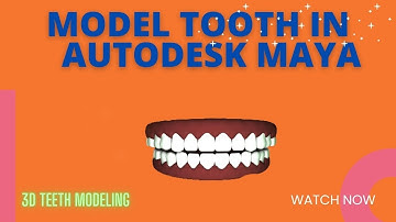 How to model 3d cartoon character teeth mouth and tongue - maya tutorial for beginners