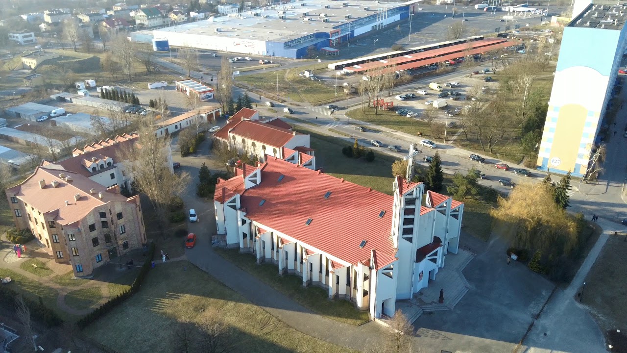 Łódź Widzew z lotu drona