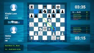 Chess Game Analysis: Gotes - Khalid Leen : 1-0 (By ChessFriends.com) screenshot 3