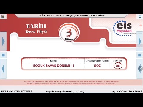 Tarih 3  - Soğuk Savaş Dönemi 1 📜