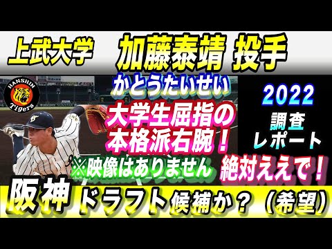 【加藤泰靖 投手】志学館高➡上武大 2022ドラフト候補 それゆけ!スカウティングレポート2022 これはいける! 大学生右腕!   阪神タイガース ドラフト指名候補か!?