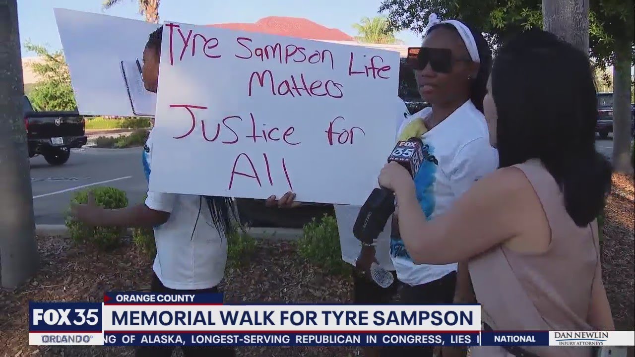 Memorial walk held for Tyre Sampson - YouTube