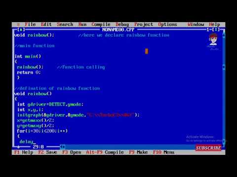 How to make rainbow using c programming