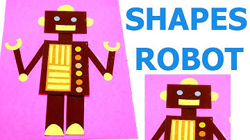 ROBOT FROM GEOMETRIC SHAPES | ROBOT WITH SHAPES | MATHS PROJECT| MAKE WITH SHAPES | SHAPES ROBOT