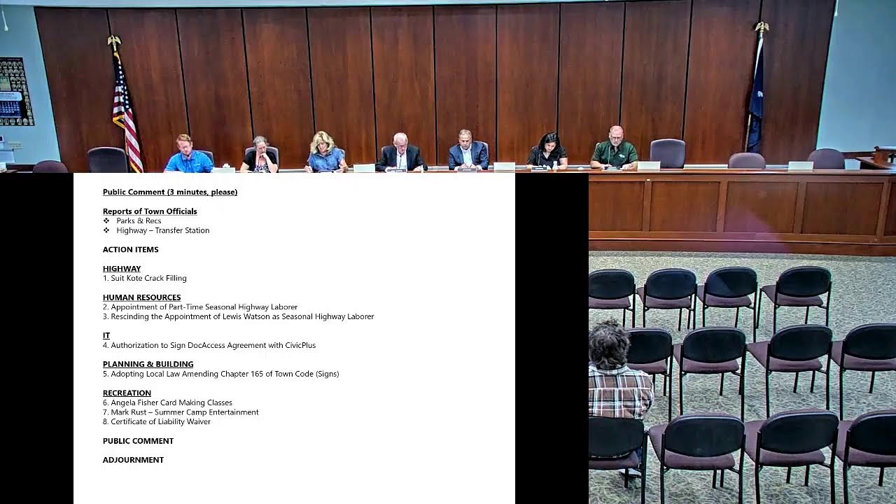 Town Board Meeting 5/26/2026