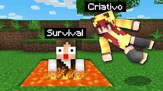 MINECRAFT, MAS A MINHA AMIGA PODE ME TROLLAR DE 1 EM 1 MINUTO!