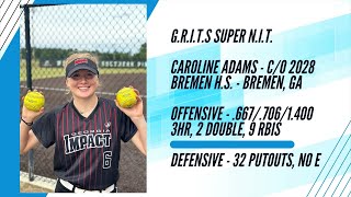 Caroline Adams - GRITS SUPER NIT Highlights 4/27/24-4/28/24