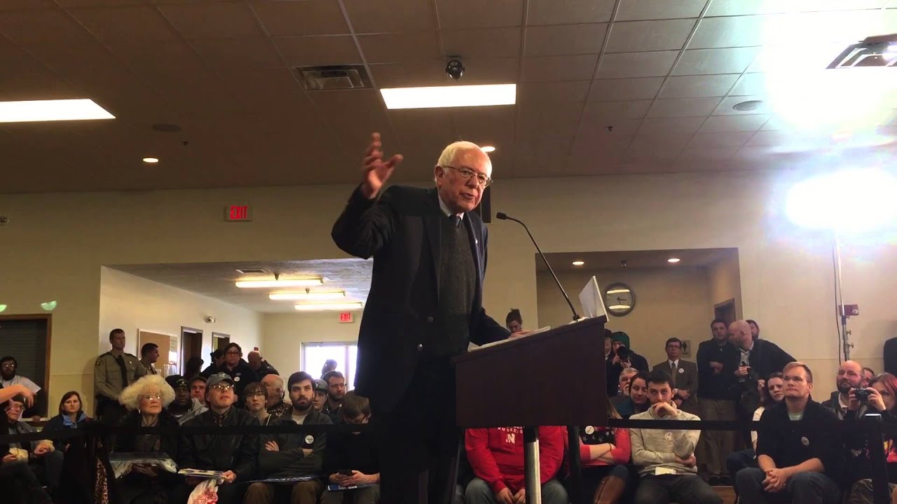 Bernie Sanders in Underwood Iowa, running for President 11915 YouTube