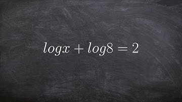 Algebra 2 - Using properties of exponents to help you solve a logarithmic equation, log(x) +log(8)=2