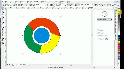 How to make Google Chrome logo in CorelDRAW 11