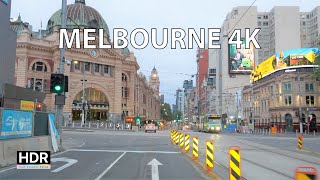 Melbourne 4K  Driving Downtown  Australia