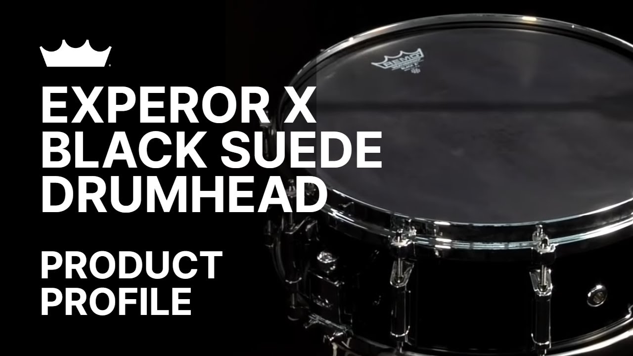 Bottom Black Dot Remo Emperor X Black Suede Snare Drumhead 13 