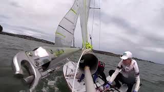 240316 VJ Big Apple IV Greg and Zoey at Teralba #1a first leg to top mark and spinnaker set