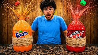 Rubber Bands vs Orange Fanta and Mtn Dew Code Red