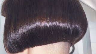 Super gorgeous women's over 40,50,60 Best looking half shaved undercut short nape bowl Haircut 2025